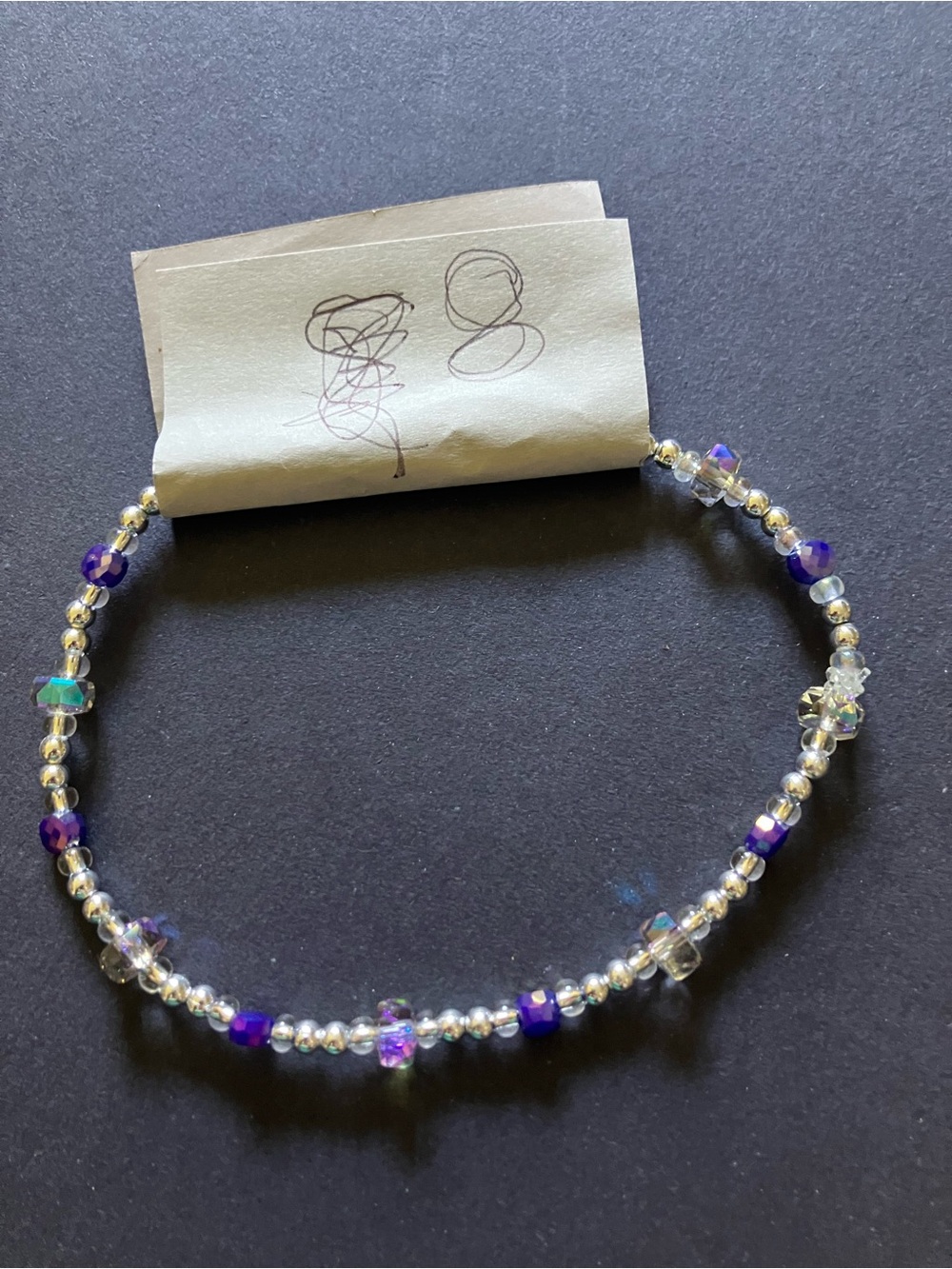 #8 handmade Swarovski anklet
